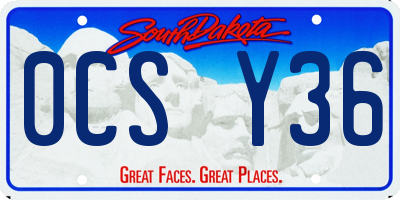 SD license plate 0CSY36