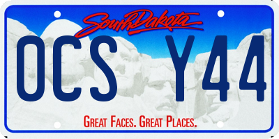 SD license plate 0CSY44