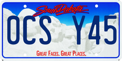 SD license plate 0CSY45