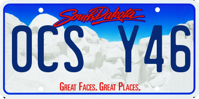 SD license plate 0CSY46