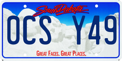 SD license plate 0CSY49