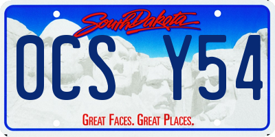 SD license plate 0CSY54