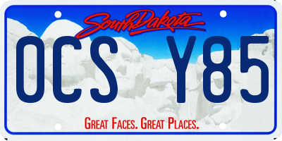 SD license plate 0CSY85