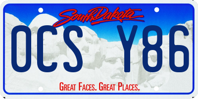 SD license plate 0CSY86