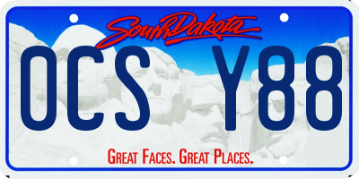 SD license plate 0CSY88
