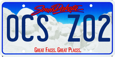 SD license plate 0CSZ02