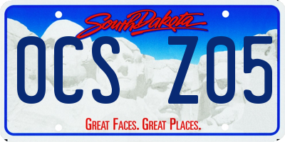 SD license plate 0CSZ05