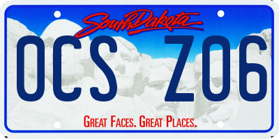 SD license plate 0CSZ06