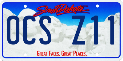 SD license plate 0CSZ11