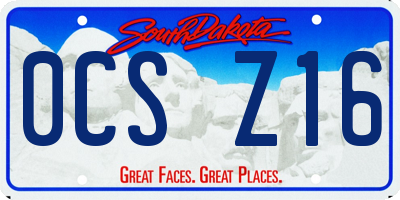 SD license plate 0CSZ16