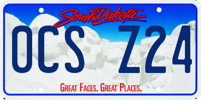 SD license plate 0CSZ24