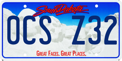 SD license plate 0CSZ32