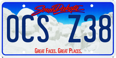 SD license plate 0CSZ38