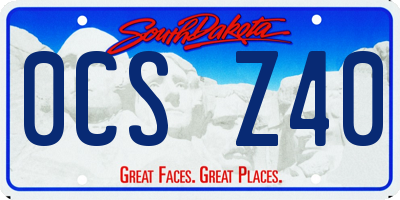 SD license plate 0CSZ40