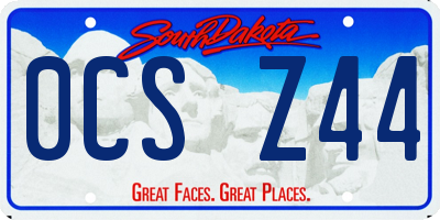 SD license plate 0CSZ44