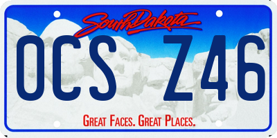 SD license plate 0CSZ46