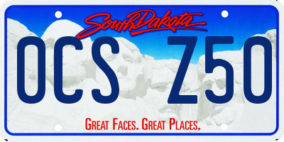 SD license plate 0CSZ50