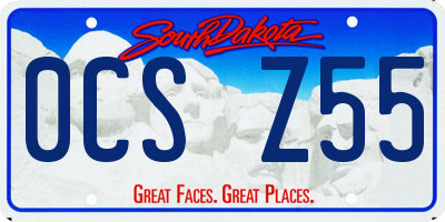 SD license plate 0CSZ55