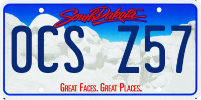 SD license plate 0CSZ57
