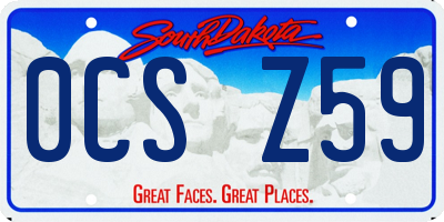 SD license plate 0CSZ59