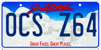 SD license plate 0CSZ64