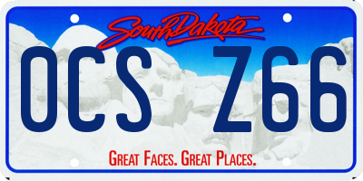 SD license plate 0CSZ66