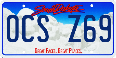 SD license plate 0CSZ69