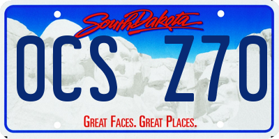 SD license plate 0CSZ70