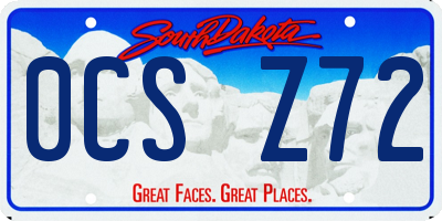 SD license plate 0CSZ72
