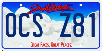 SD license plate 0CSZ81