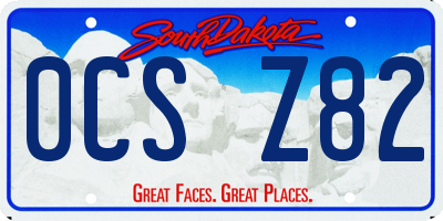 SD license plate 0CSZ82