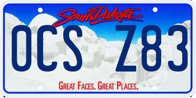 SD license plate 0CSZ83