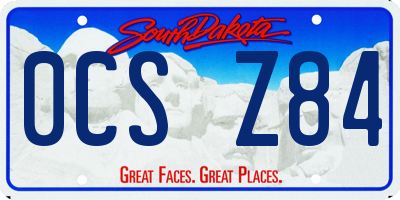 SD license plate 0CSZ84