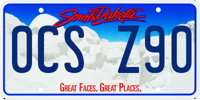 SD license plate 0CSZ90