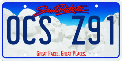 SD license plate 0CSZ91