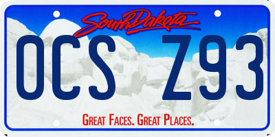 SD license plate 0CSZ93