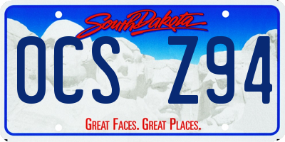 SD license plate 0CSZ94