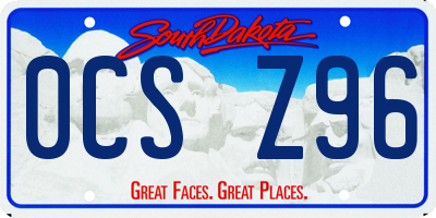 SD license plate 0CSZ96