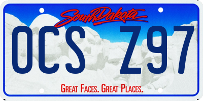 SD license plate 0CSZ97