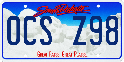 SD license plate 0CSZ98