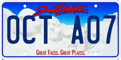 SD license plate 0CTA07
