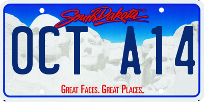 SD license plate 0CTA14