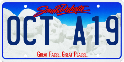 SD license plate 0CTA19