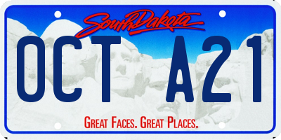 SD license plate 0CTA21