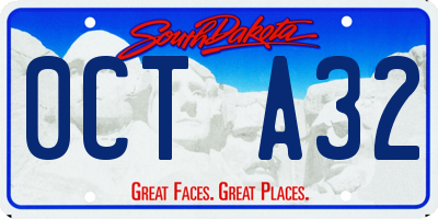 SD license plate 0CTA32