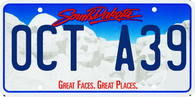 SD license plate 0CTA39