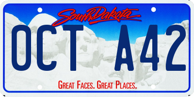 SD license plate 0CTA42