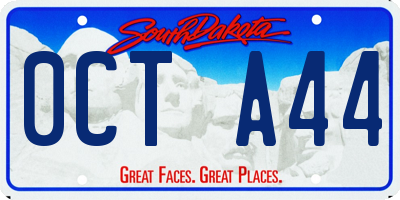 SD license plate 0CTA44
