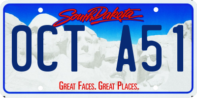 SD license plate 0CTA51