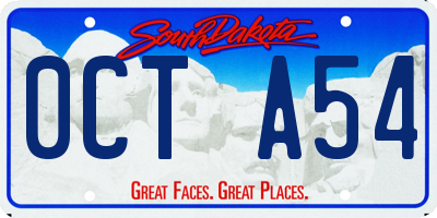 SD license plate 0CTA54
